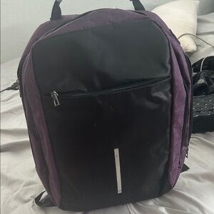Stylish Black and Purple Men's Backpack